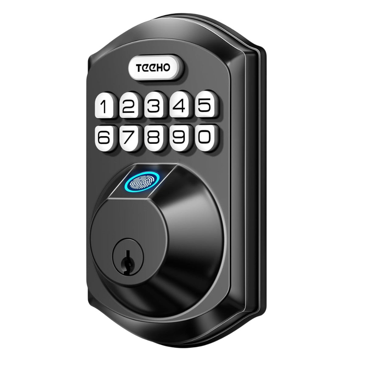 Keyless Entry TE002 Matte Black Fingerprint and Keypad Deadbolt