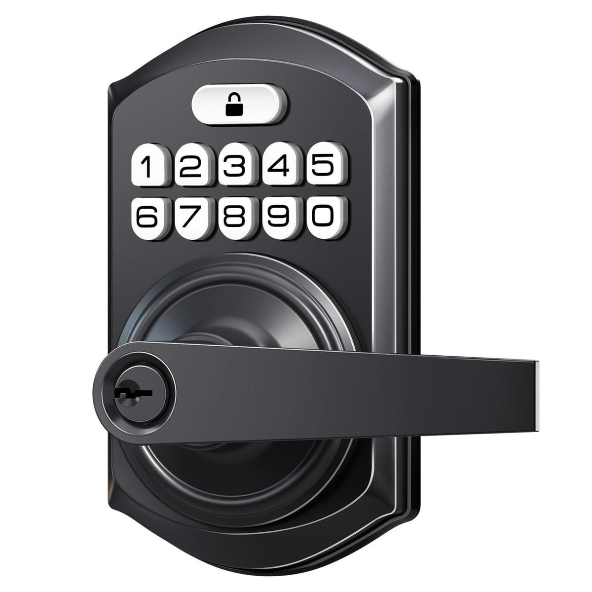 Keyless Entry TE004 Matte Black Keypad Entry Lever
