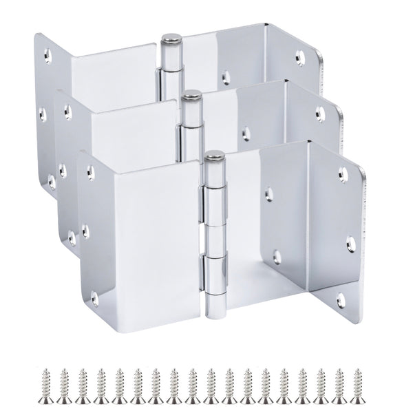 Offset Swing Clear Door Hinge, Polished Chrome 3-1/2" with 1/4" Radius ...