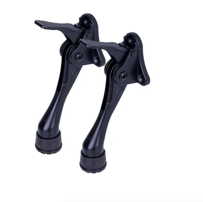 Black 4&quot; Kick-down Door Stop and Door Holder