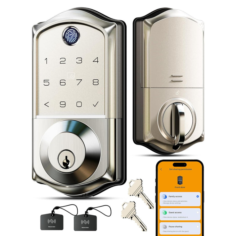 Keyless Entry VE017 Satin Nickel Keypad Smart Deadbolt