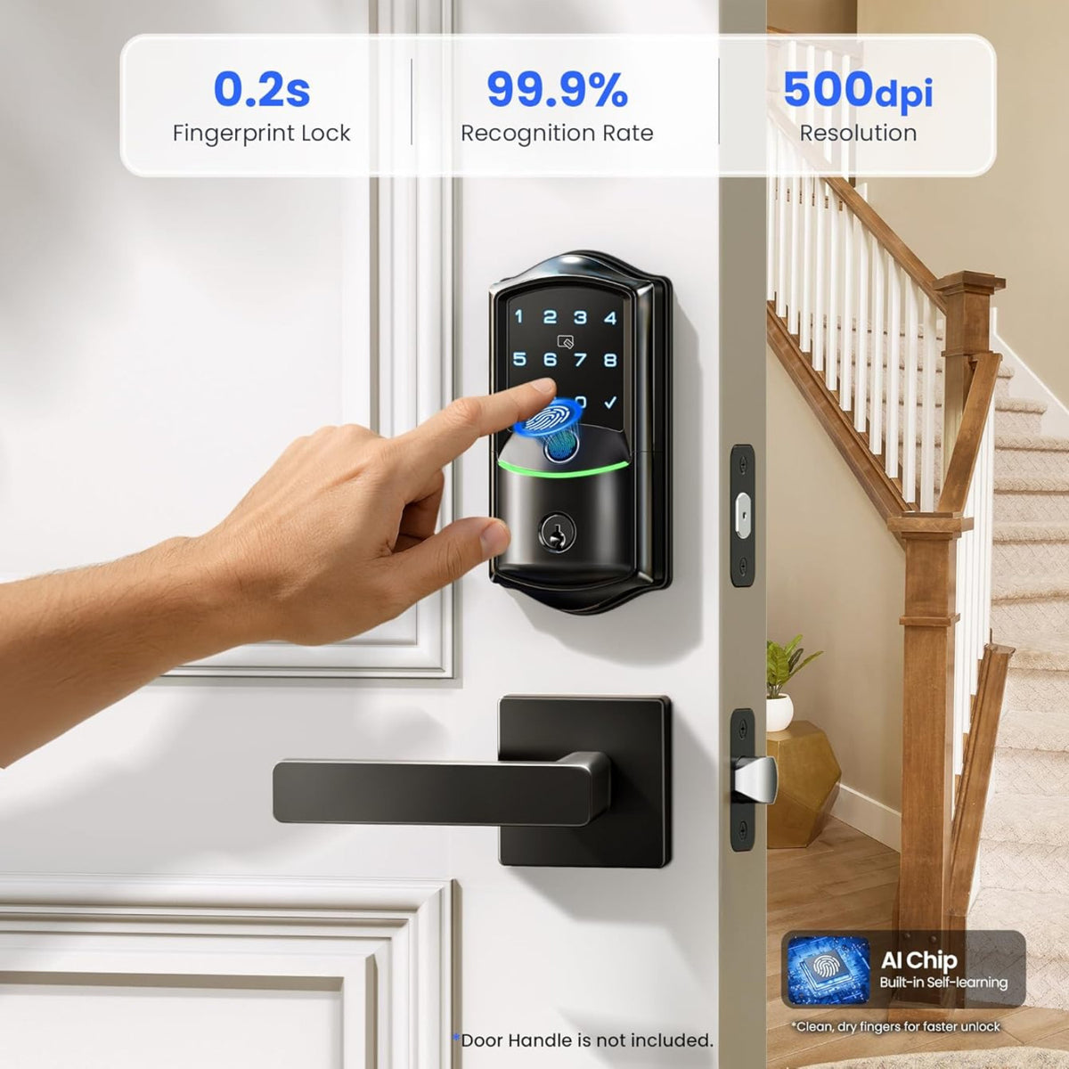 Keyless Entry VE027 Matte Black Keypad Smart Deadbolt