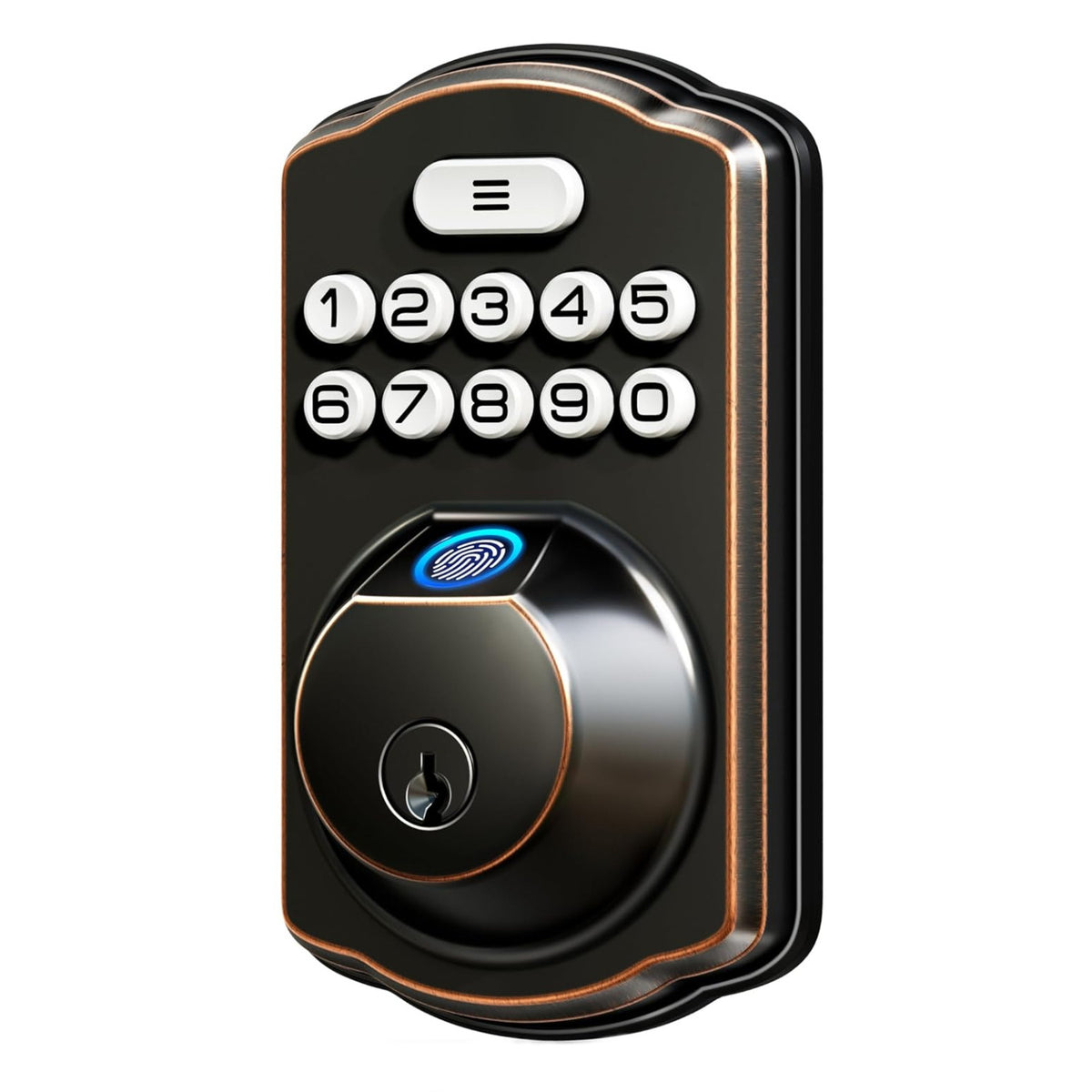 Keyless Entry KS02A Oil Rubbed Bronze Fingerprint and Keypad Deadbolt