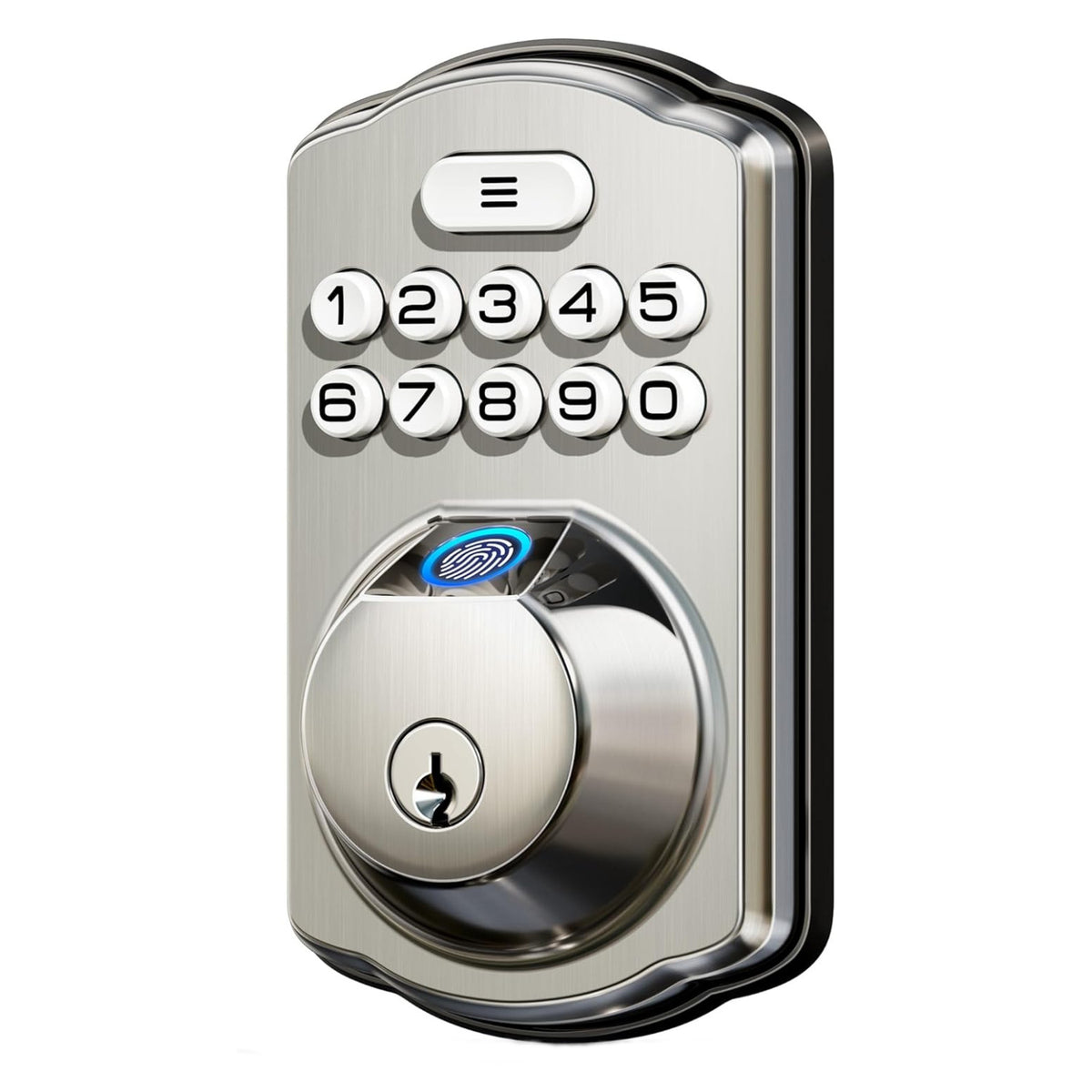 Keyless Entry KS02A Satin Nickel Fingerprint and Keypad Deadbolt