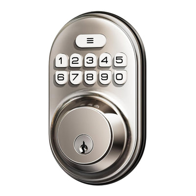 Keyless Entry RZ-A Satin Nickel Keypad Deadbolt