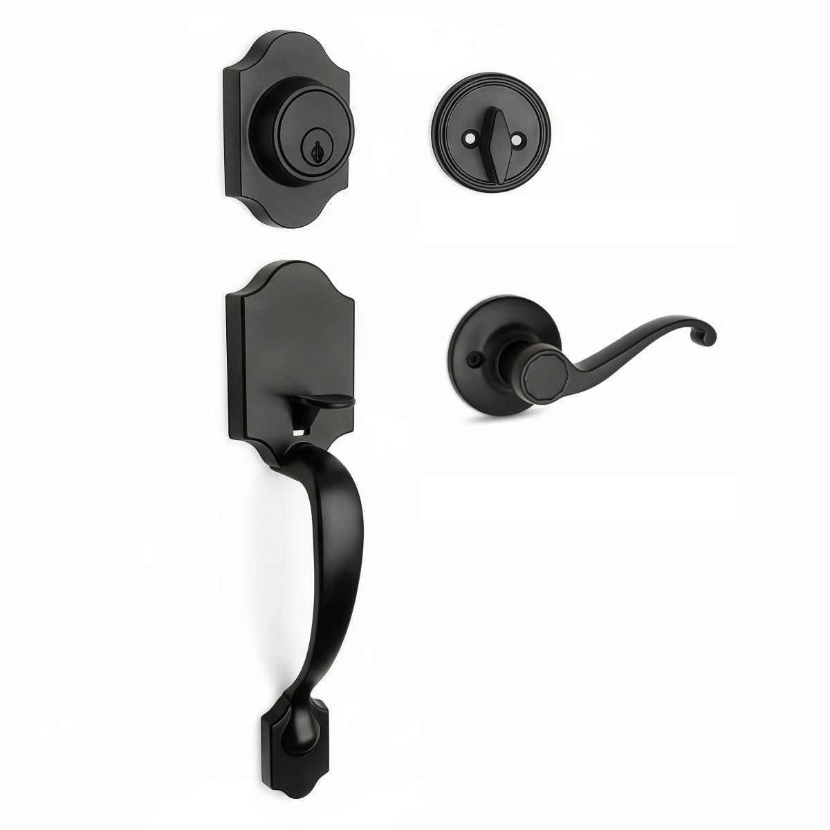 Valhala Matte Black Decorative Handleset with Richmond Lever