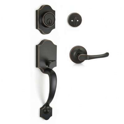 Valhala Oil Rubbed Bronze Decorative Handleset with Arlington Lever