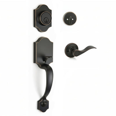 Valhala Oil Rubbed Bronze Decorative Handleset with Kingston Lever