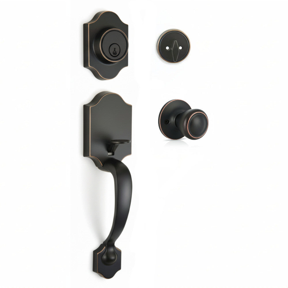 Valhala Oil Rubbed Bronze Decorative Handleset with Salem Knob