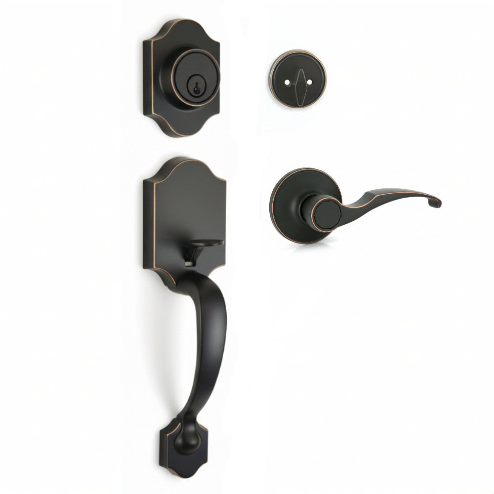 Valhala Oil Rubbed Bronze Decorative Handleset with Sedona Lever