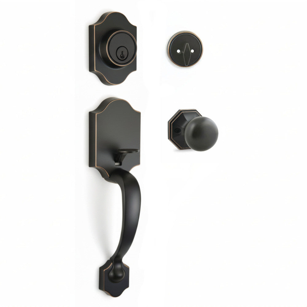 Valhala Oil Rubbed Bronze Decorative Handleset with Stanton Knob