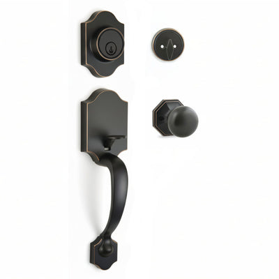 Valhala Oil Rubbed Bronze Decorative Handleset with Stanton Knob