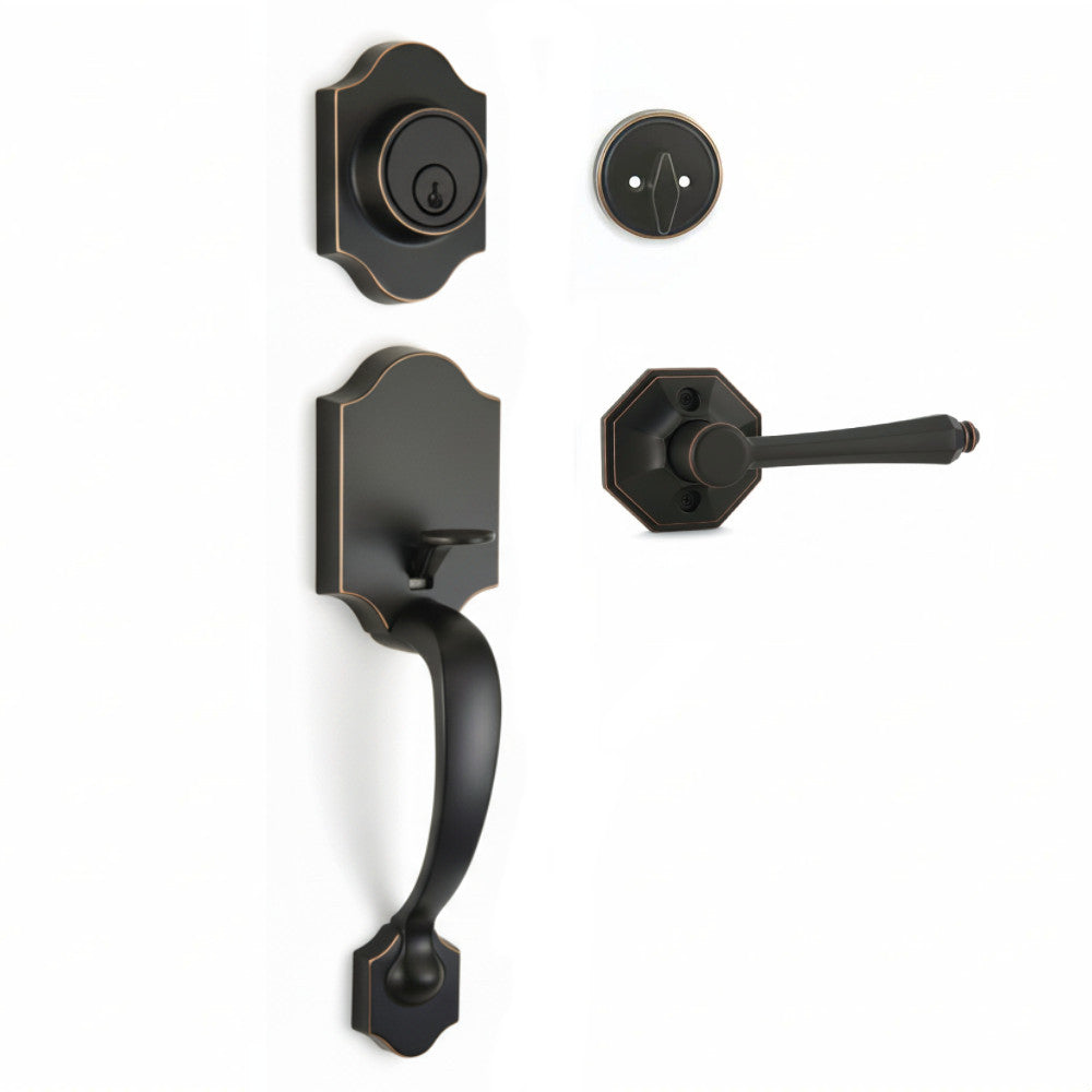 Valhala Oil Rubbed Bronze Decorative Handleset with Windsor Lever