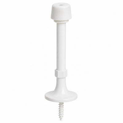 Light Duty Solid Rigid Door Stop, White