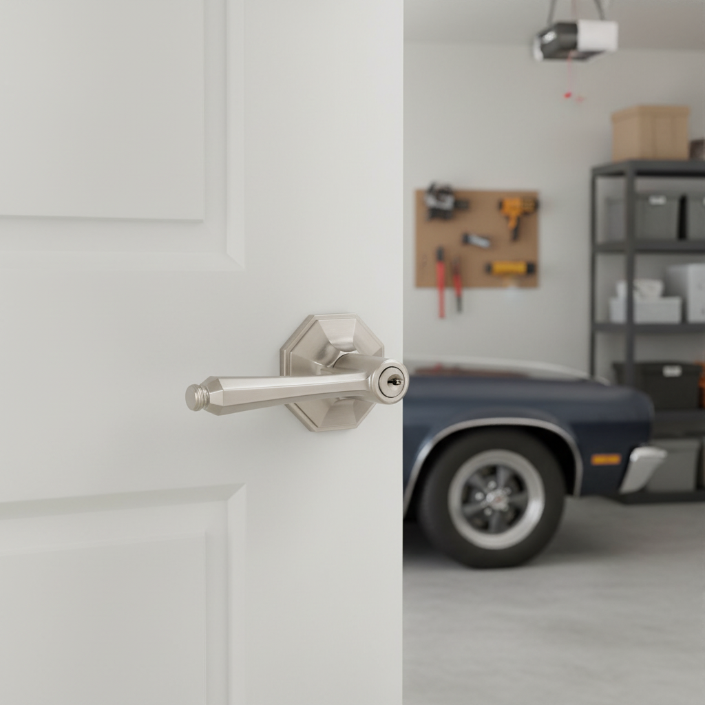 Windsor Entry Door Lever, Satin Nickel