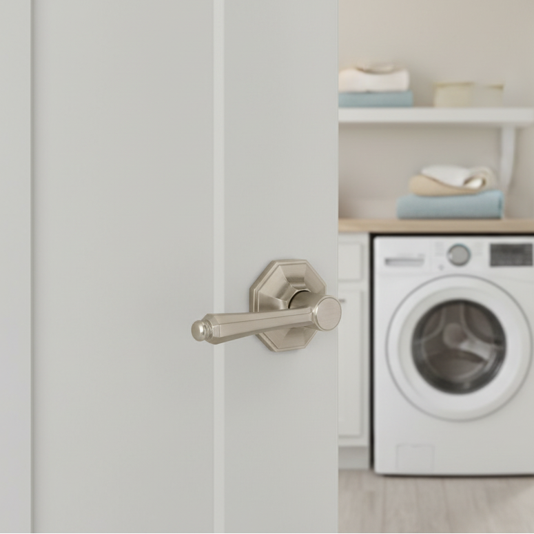 Windsor Passage Door Lever, Satin Nickel