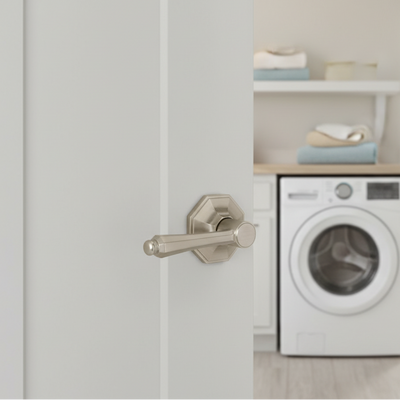 Windsor Passage Door Lever, Satin Nickel