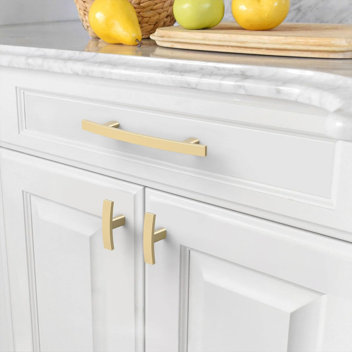 Amerdeco ZH0003 Brushed Gold 3-3/4" (96mm) Kitchen Cabinet Pull