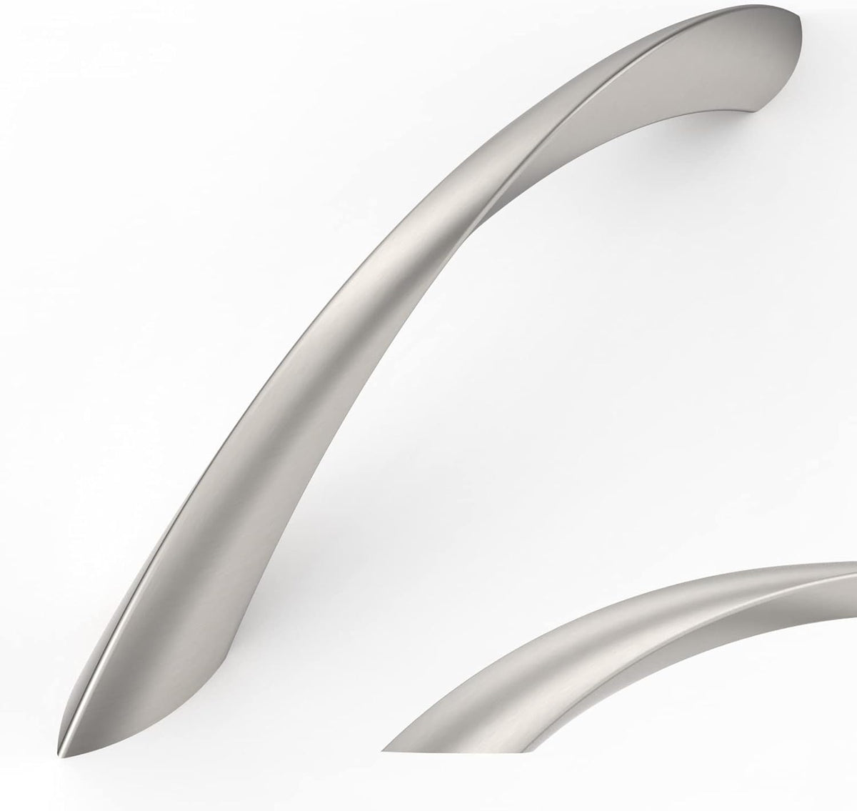 Amerdeco 10 Pack Brushed Satin Nickel 5 Inch (128mm) Hole Center Cabinet Pulls