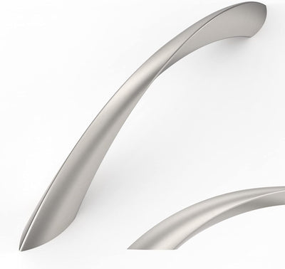 Amerdeco 10 Pack Brushed Satin Nickel 5 Inch (128mm) Hole Center Cabinet Pulls