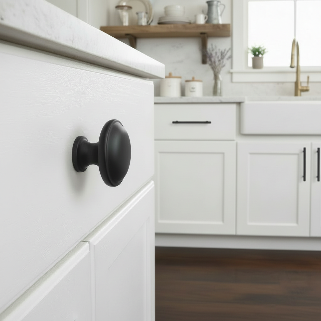 Amerock BP53015-FB Flat Black Cabinet Knob