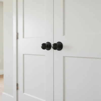 Ashland Dummy Door Knob, Matte Black