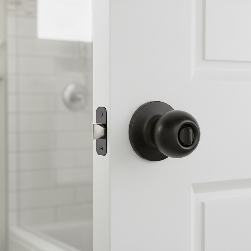 Ashland Privacy Door Knob, Matte Black