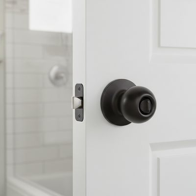 Ashland Privacy Door Knob, Matte Black
