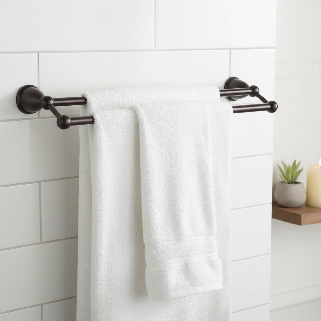 Astor Series Oil Rubbed Bronze 24" Double Towel Bar