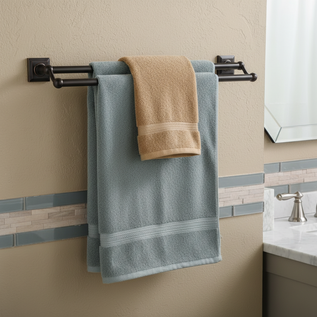 Aurora Series Oil Rubbed Bronze 24" Double Towel Bar