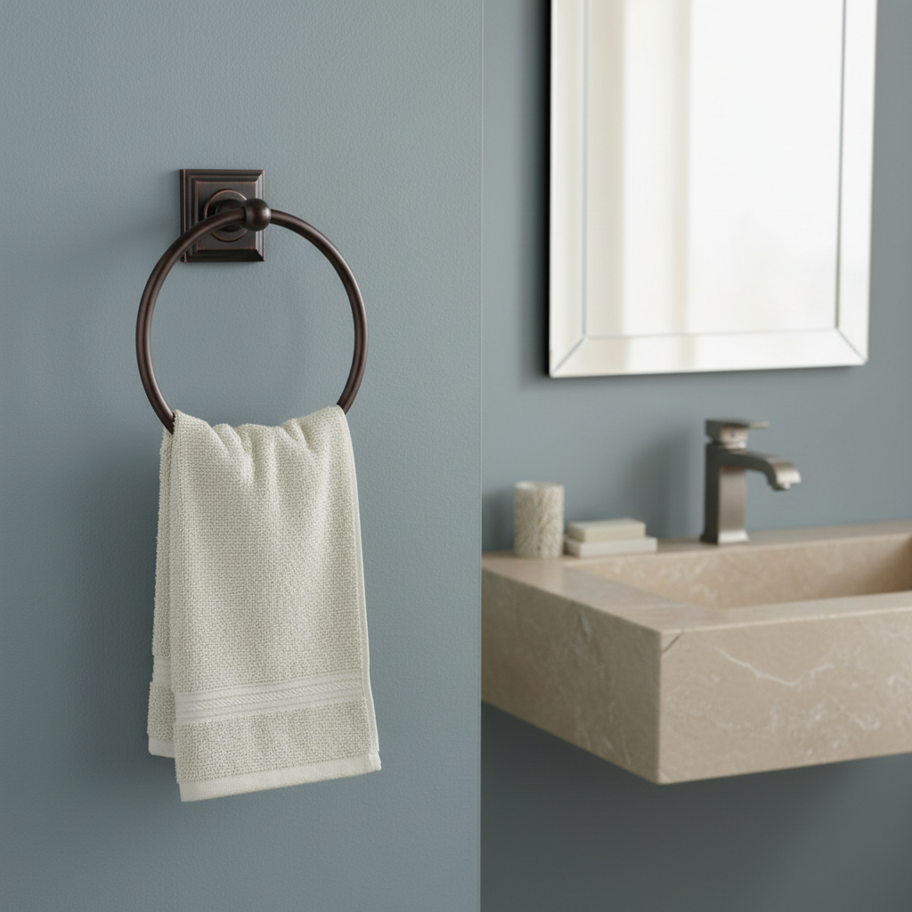 Aurora Series Oil Rubbed Bronze Towel Ring