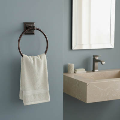 Aurora Series Oil Rubbed Bronze Towel Ring