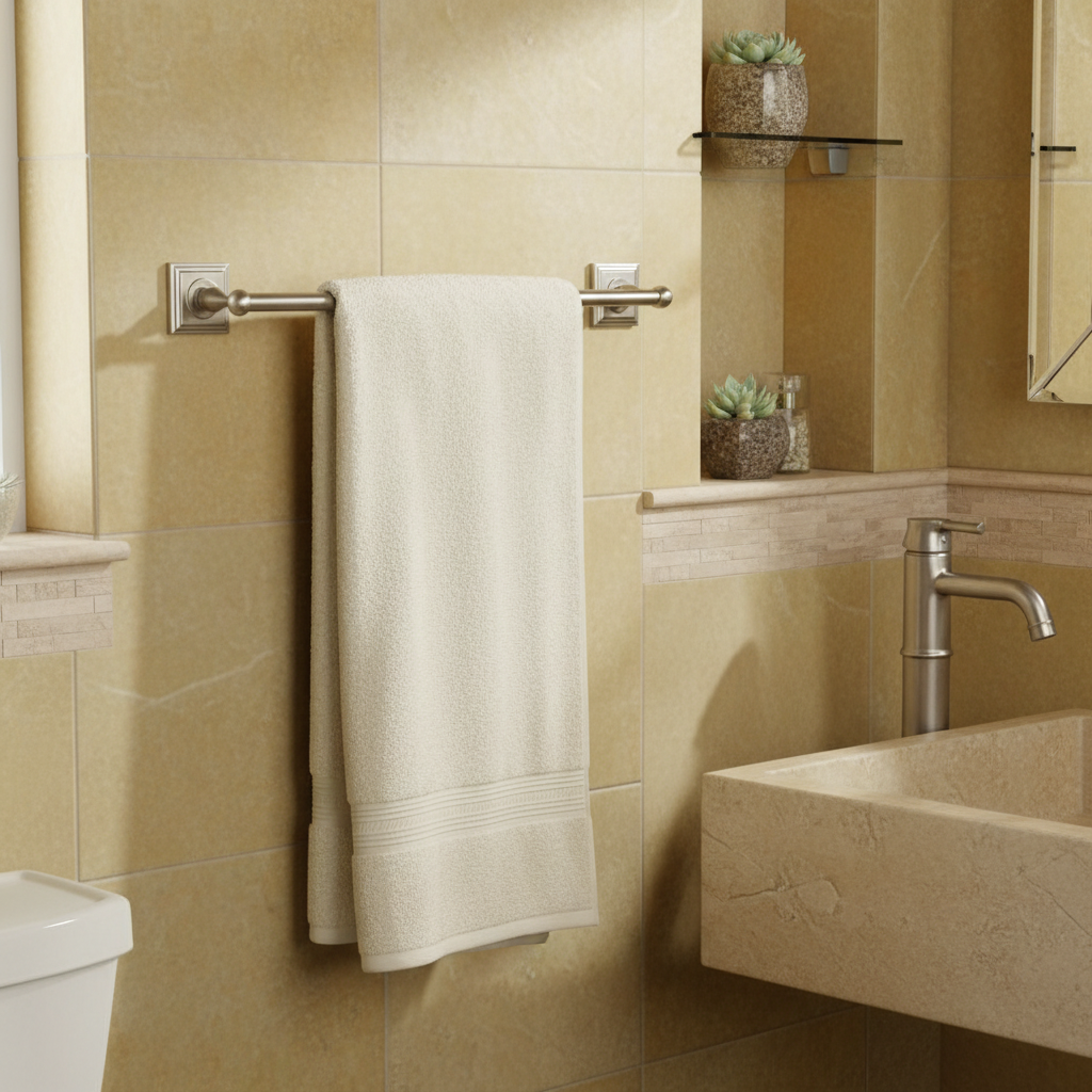 Aurora Series Satin Nickel 24" Towel Bar