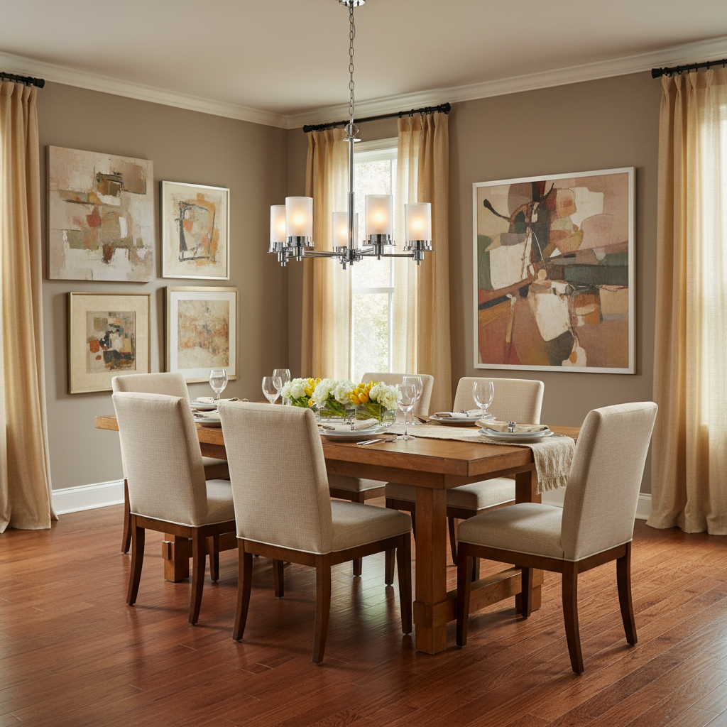 Avalon Chrome 5 Light Chandelier: 21-9044