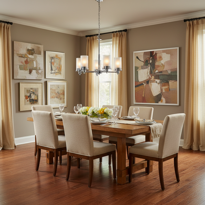 Avalon Chrome 5 Light Chandelier: 21-9044