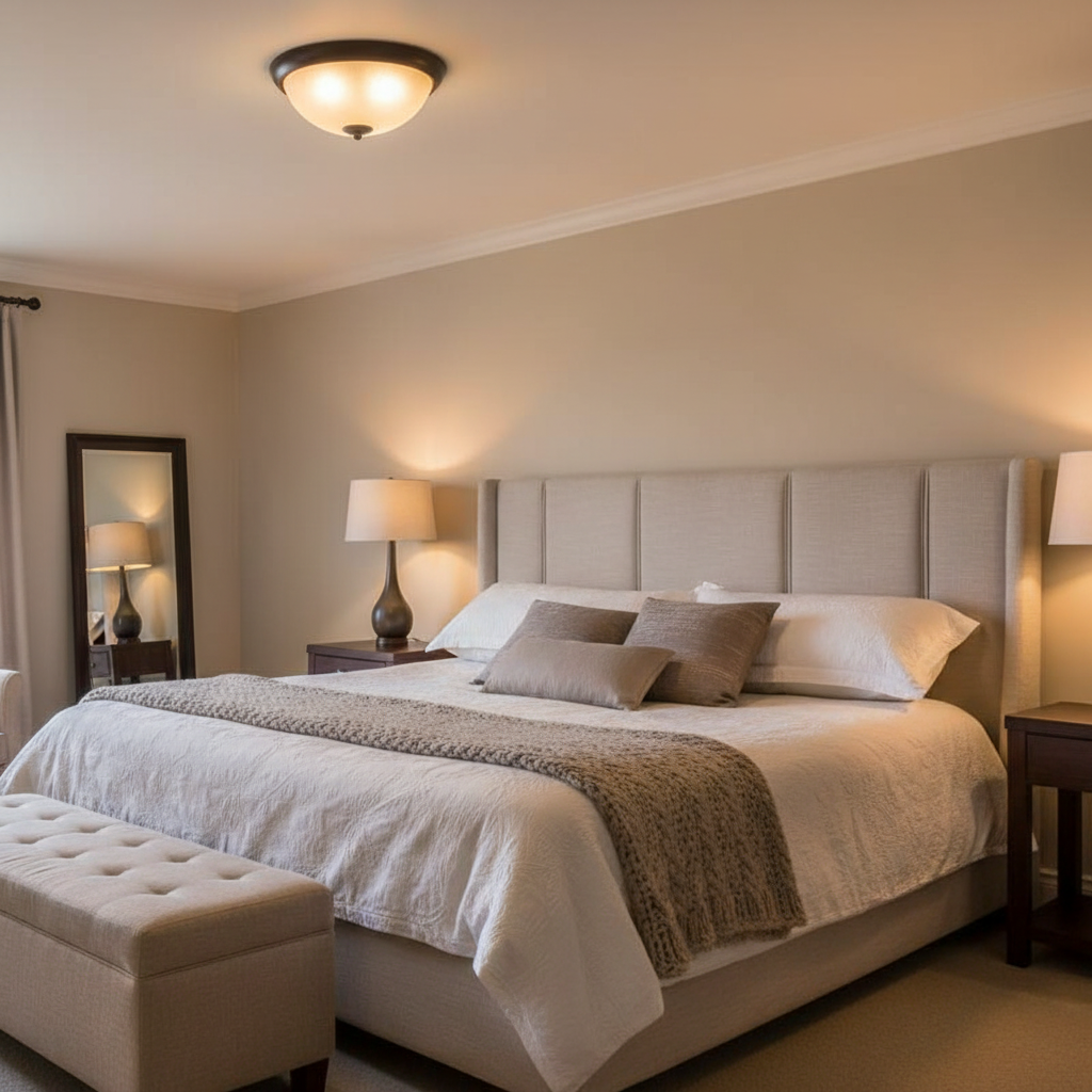 Berkshire Series Oil Rubbed Bronze Flush Mount Ceiling Light Fixture