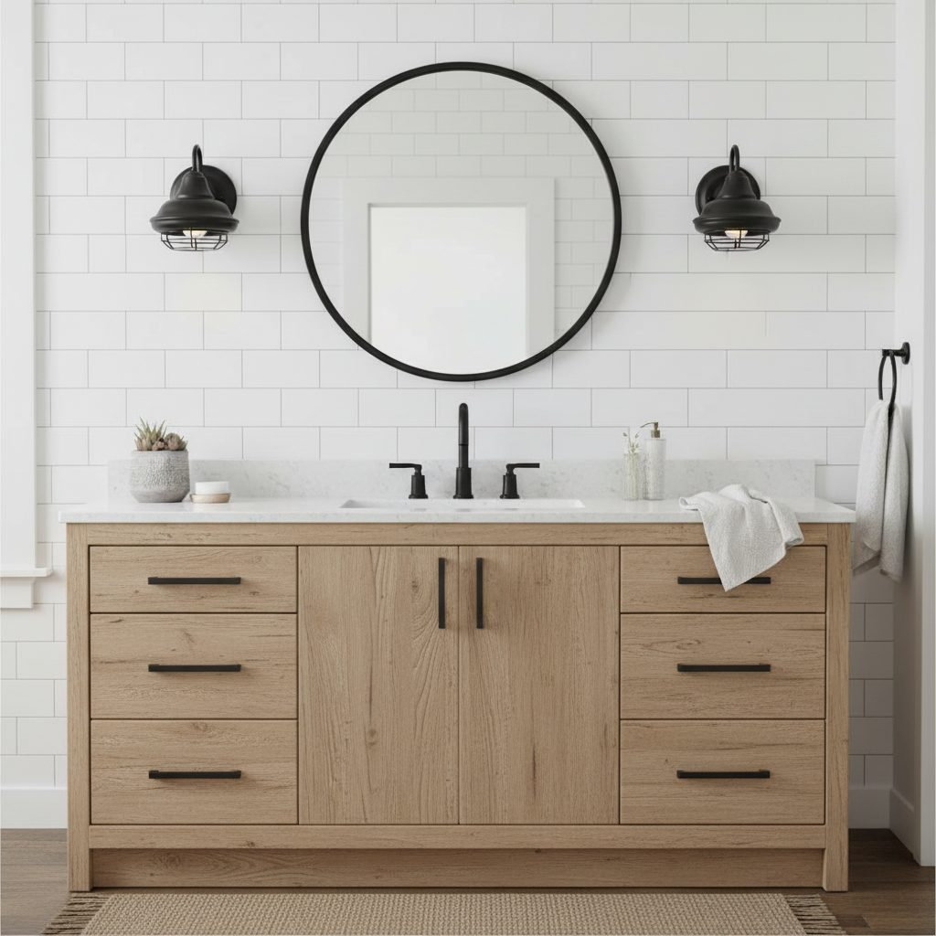 Charleston Matte Black 1 Light Wall Sconce / Bathroom Fixture