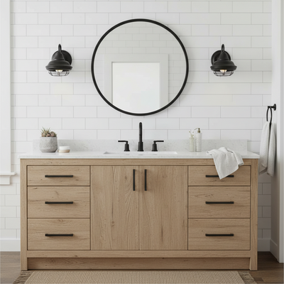 Charleston Matte Black 1 Light Wall Sconce / Bathroom Fixture