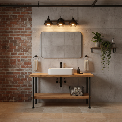 Charleston Matte Black 3 Light Wall Sconce / Bathroom Fixture