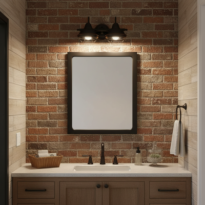 Charleston Oil Rubbed Bronze 2 Light Wall Sconce / Bathroom Fixture