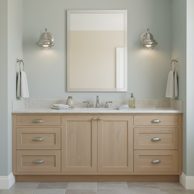 Charleston Satin Nickel 1 Light Wall Sconce / Bathroom Fixture