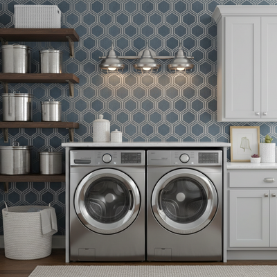 Charleston Satin Nickel 3 Light Wall Sconce / Bathroom Fixture