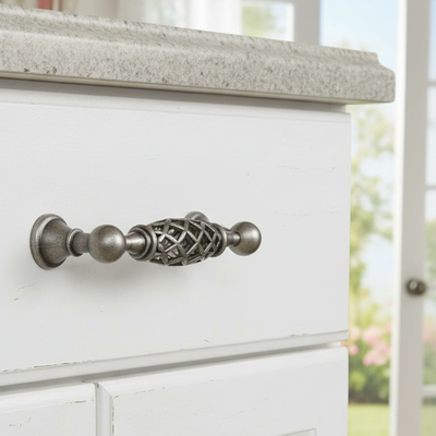 Cosmas 1749-96WN Weathered Nickel Birdcage Cabinet Pull