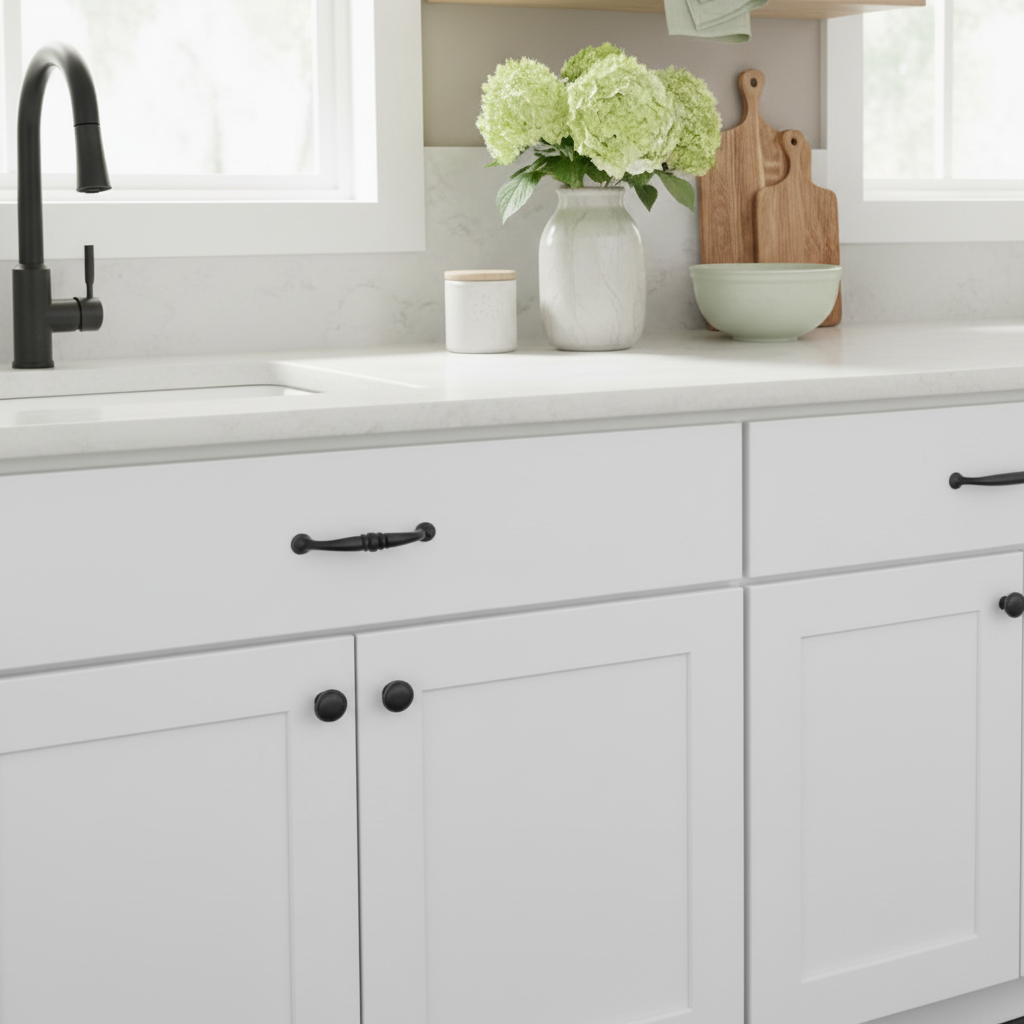 Cosmas 2322FB Flat Black Cabinet Pull