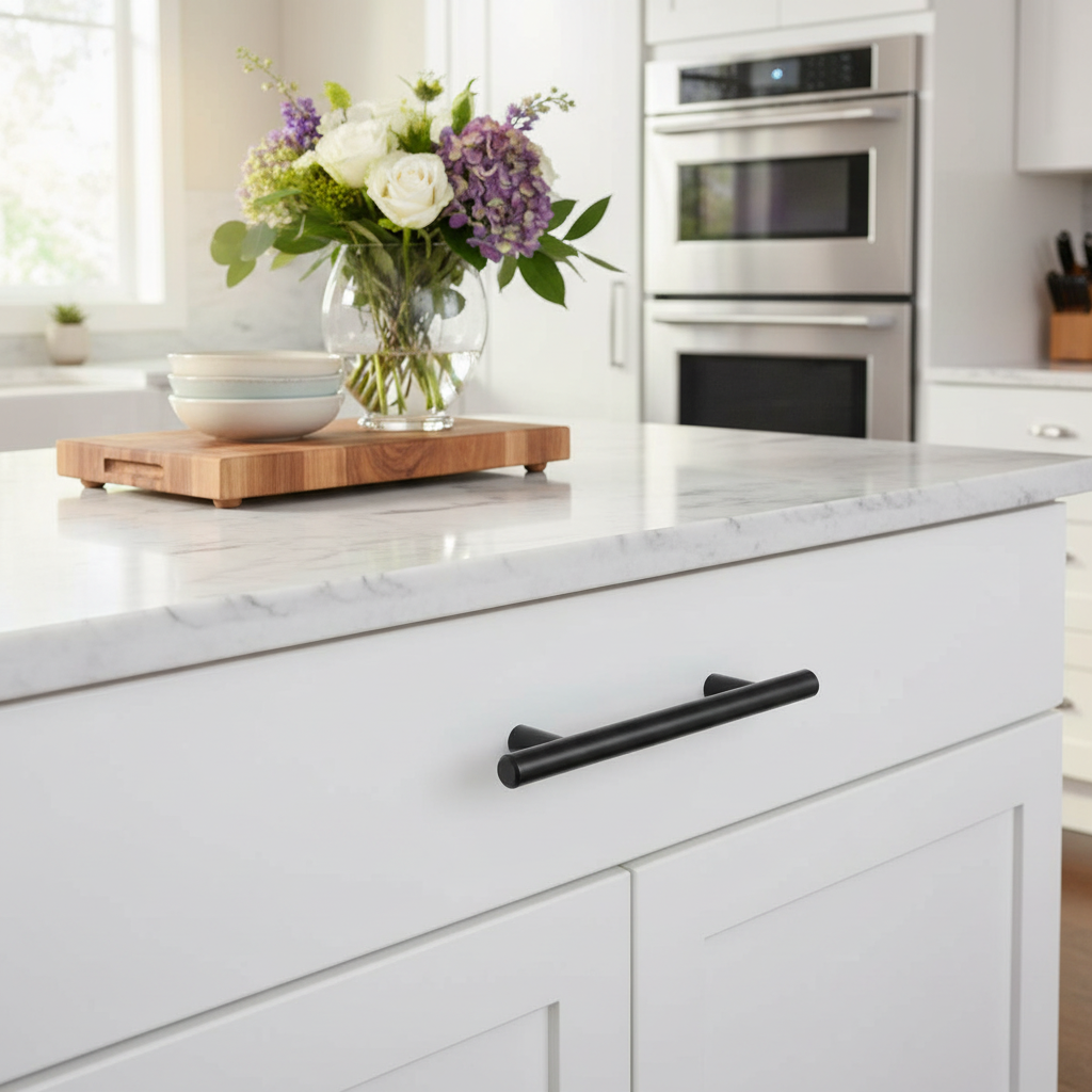 Cosmas 305-3.5FB Flat Black Euro Style Bar Pull