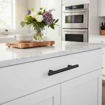 Cosmas 305-3.5FB Flat Black Euro Style Bar Pull