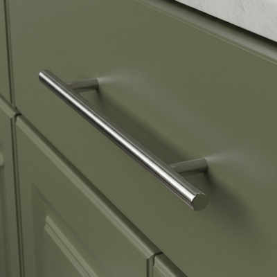 Cosmas 404-2.5CH Polished Chrome Slim Line Euro Style Bar Pull