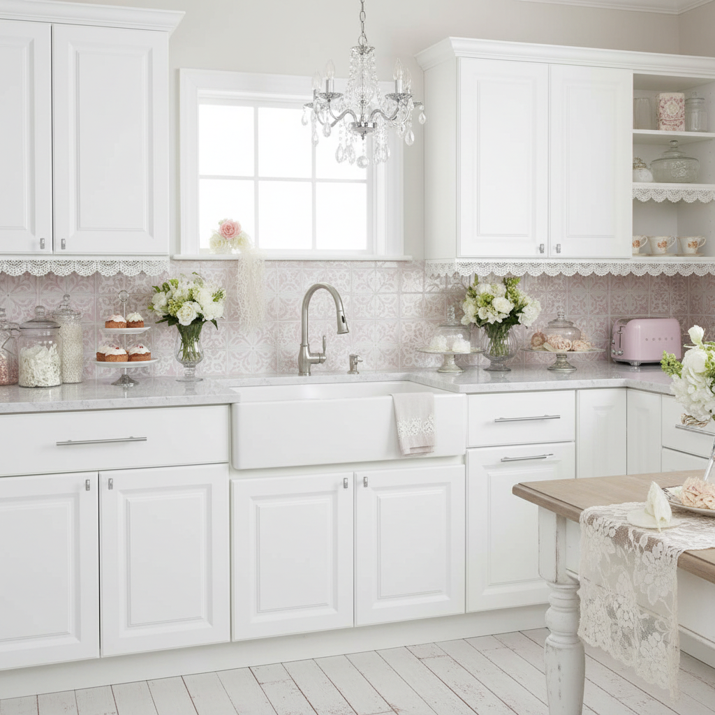 Green cabinet with a silver handle