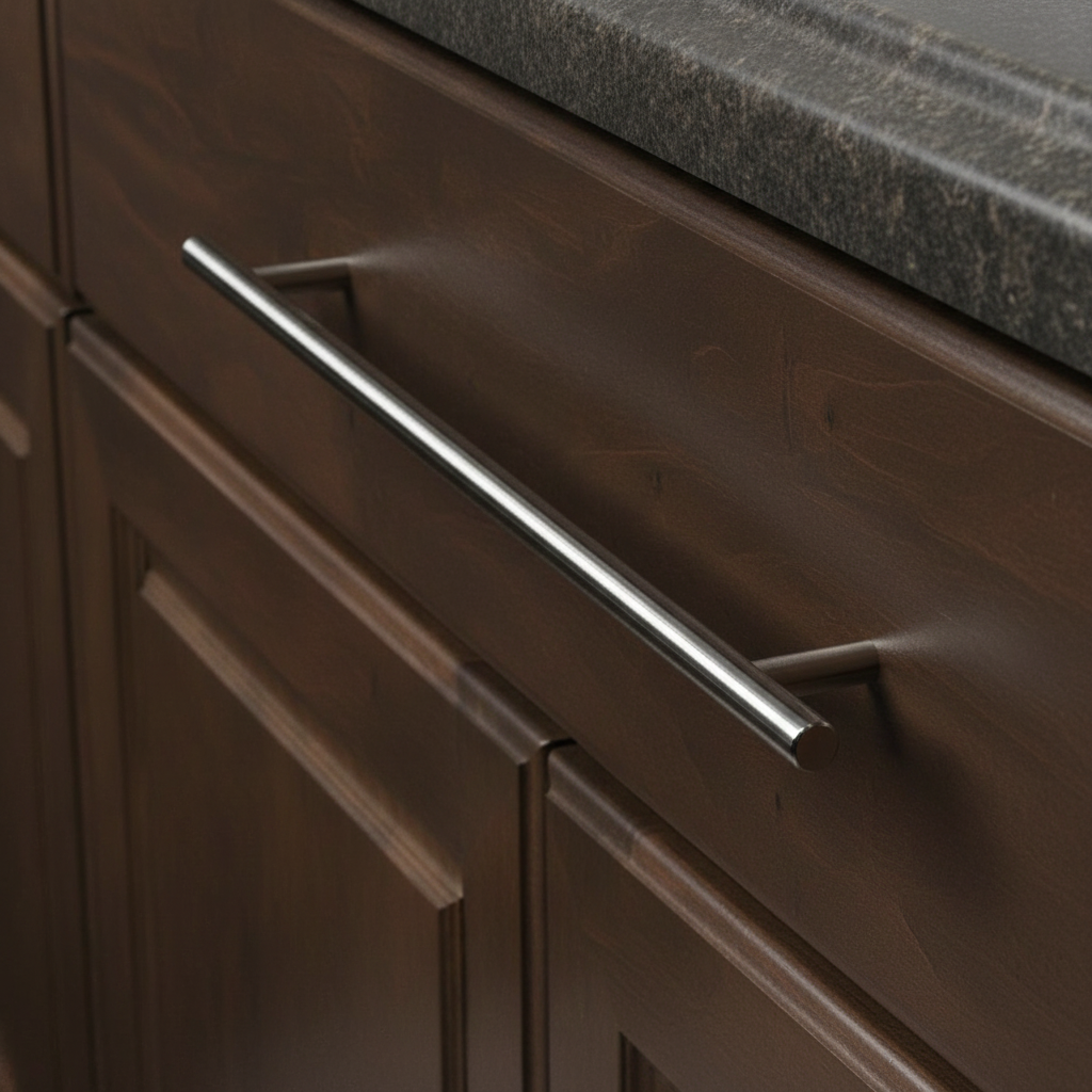 Cosmas 404-224CH Polished Chrome Slim Line Euro Style Bar Pull