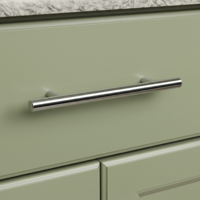Cosmas 404-4CH Polished Chrome Slim Line Euro Style Bar Pull